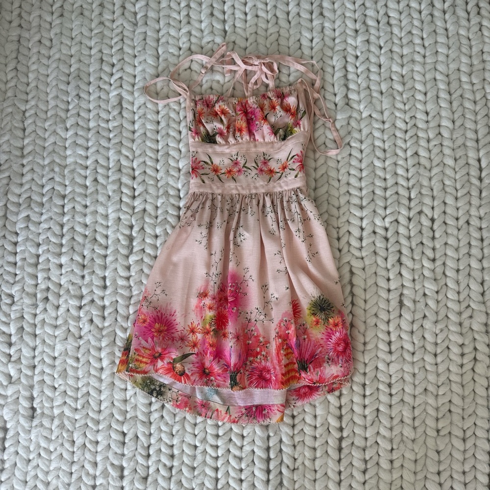 Agua Bendita Pink Floral Dress